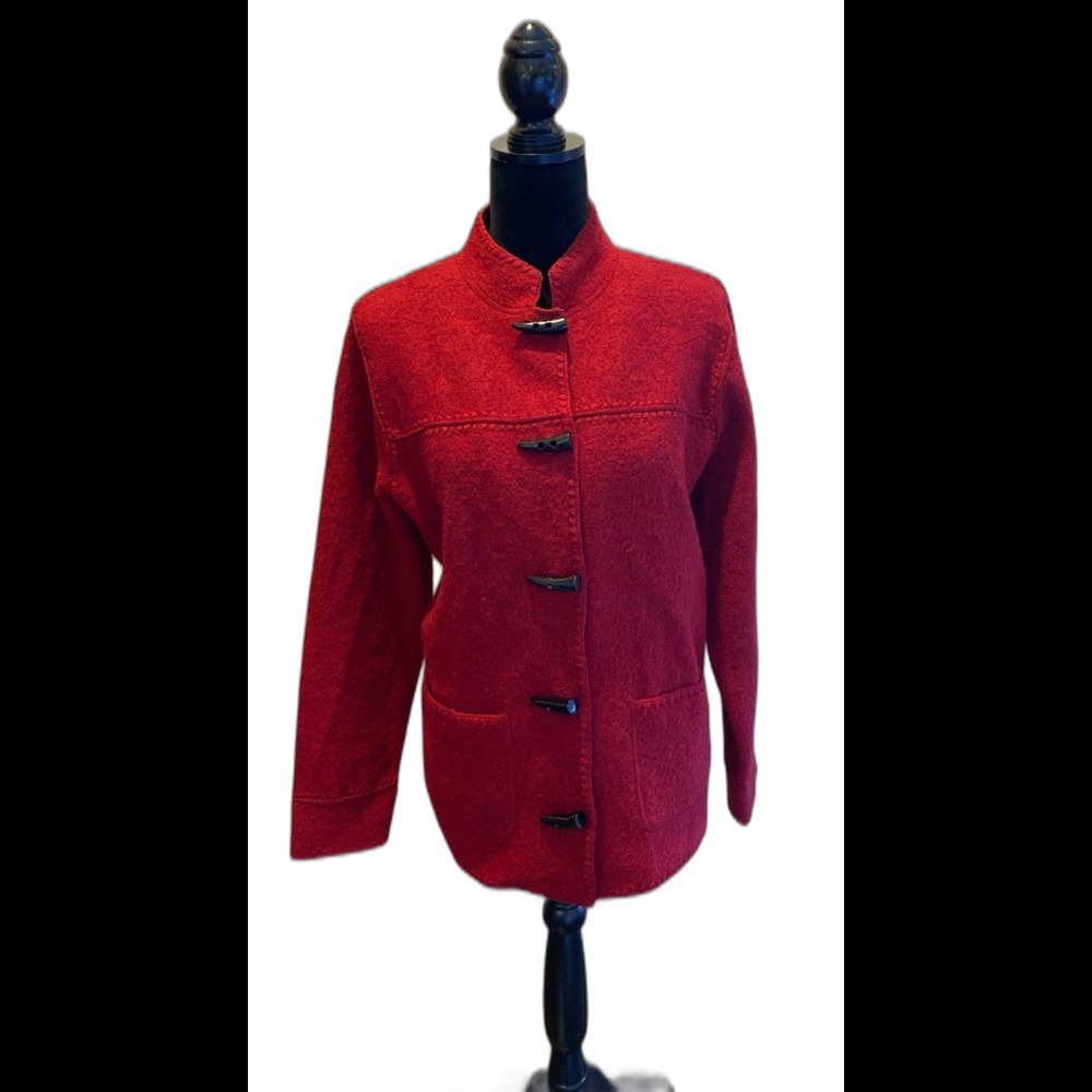 Ruby Rd Womens Jacket 100% Wool Size Medium Fuzzy… - image 1